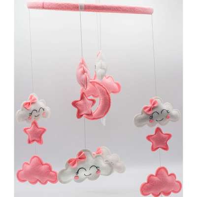 Toys room decoration felt cot baby mobile small felt indoor wind chimes